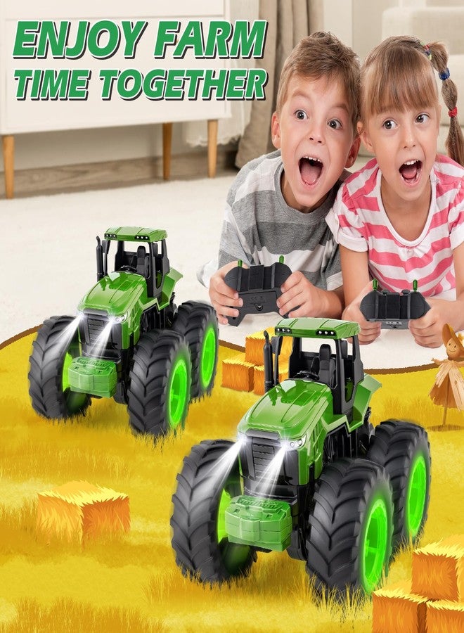 BAYSING Remote Control Tractor Toys for Kids 3-5, Light Up Monster Trucks Toy for Boys 3,4,5,6,7 Year Old, Toddlers RC Farm Vehicle Toys for Ages 3-7 Years Old, Ideal Birthday Toys Gift for Boys Girls - Image 5
